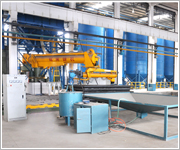 Flow coating trough